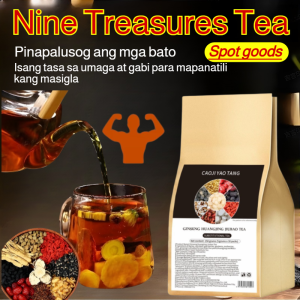 Ginseng Nine Treasures Tea  Black Wolfberry Mulberry Red Date Tea Kidney-tonifying Liver-protecting Tea 人参黄精九宝茶