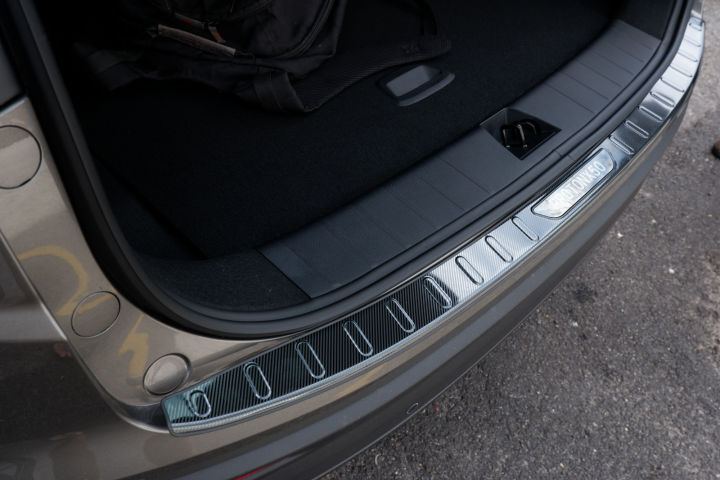 Proton X50 steel rear bumper guard protector with logo CARBON FIBER ...