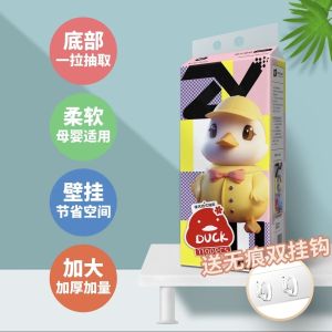 ทิชชู่แบบดึงแขวนได้ กระดาษทิชชู่ 1แพค 320 แผ่น หนา 4 ชั้น ไม่มีกลิ่น