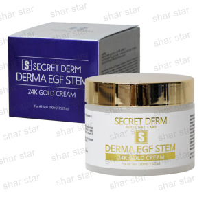 Secretderm Derma EGF STEM 24K Gold Cream 100ml | 11 Peptides + Cica Gold Anti-Wrinkle Cream | Firming Elasticity & Hydration | Korean 24K Gold Skincare for All Skin Types