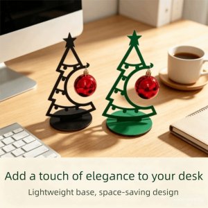 GOOD STUFF Hollow Out Christmas Tree Ornament 3D Printed with Star Tabletop Decor Adding an Atmosphere Lightweight Christmas Tree Home