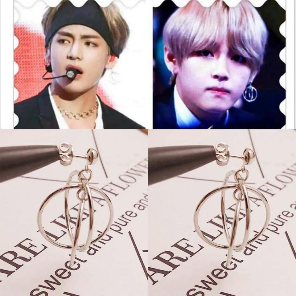 Dynamite V Pearl Asymmetric Earrings - BTS Official Merch | BTS Merchandise