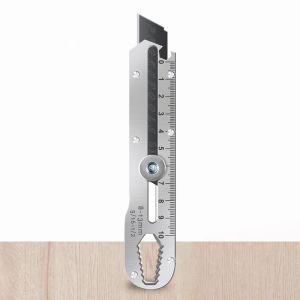 PROMO Cutter Pisau Cutter Stainless Besar 9in1 Pisau Cutter Utility Pemotong Kertas Multifungsional