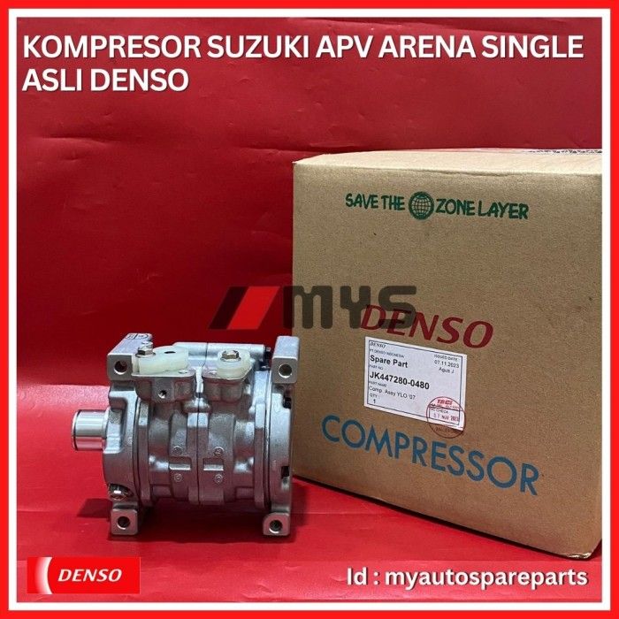 COMPRESSOR KOMPRESORB AC MOBIL SUZUKI APV ARENA SINGLE DENSO ASLI ...