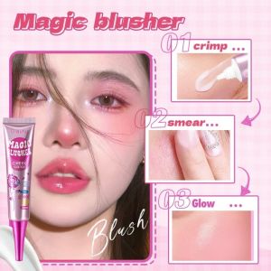 Natural Nude Magic Color-changing Blusher Long-lasting Good Complexion Gradient Changing Blush Face Makeup Cosmetics Not Fade Waterproof Liquid Blusher Women