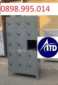 Tủ hồ sơ locker sắt 15 ngăn có khóa riêng đựng hồ sơ văn phòng y hình dầy dặn giá rẻ tại xưởng HCM bình dương