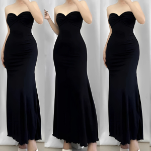 CLOTHINGHUB BLACK DYESEBEL MERMAID DRESS