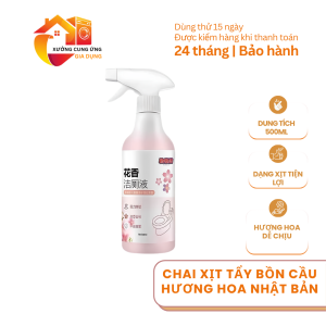 Chai xịt tẩy bồn cầu hương hoa Nhật Bản 500ml dung dịch vệ sinh làm sạch bồn cầu