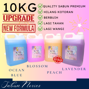 NEW Upgrade Formula Sabun Dobi Pewangi Nories 10KG DIRECT KILANG (Laundry Detergent) Ready Stock Berbuih Hilang Kotoran Anti hapak Sesuai indoor outdoor Sesuai Front load and top load Anti Bakterial Hilang Minyak