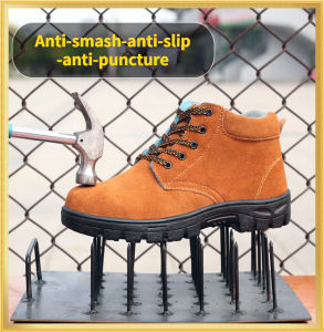 Fashion Martin safety shoes waterproof steel toe puncture-proof sports and leisure tactical boots.