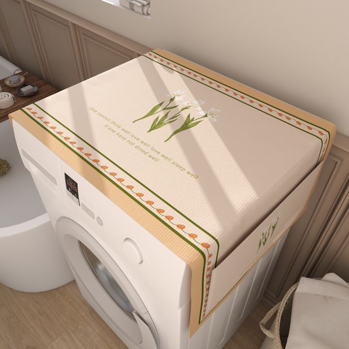 Fully Automatic Platen Washing Machine Cover Waterproof Prevent Bask In Cotton And Linen Universal Dustproof Towel Sets Of Refrigerator Microwave Oven