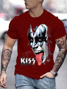 3d Printed Short Sleeve Ghost face pattern T Summer hot-selling breathable high-end round-neck shirt