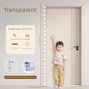 SFAUQ393402 2M Height Height Measurement Sticker Self-adhesive Waterproof Child Growth Chart  Transparent Height Measuring Tape For Baby