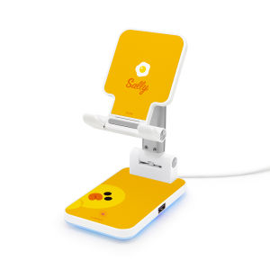 100% Authentic Sanrio Hello Kitty Phone Holder with Wireless Charging Foldable Aluminum Alloy Material Desktop Stand Kuromi Melody Multi-angle Rotatable Adjustment Phone Stand for Smartphone Earphones Birthday Gift Little-Twin-Stars MYHD2