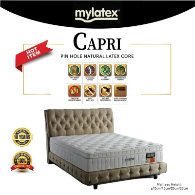 My Latex CAPRI 8inch 10Inch 100% Natural Latex My Latex CAPRI Mattress 4 Size Available