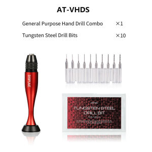 DSPIAE 0.3~1.2mm AT-VHDS General Purpose Hand Drill Combo Set Tool Drilling for Modification Handheld Assembly Drilling Three Jaw Clamp Model Assembly Tool