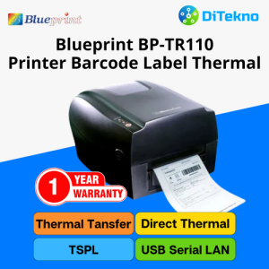 Blueprint BP TR110 USB LAN Printer Resi Barcode Label Thermal