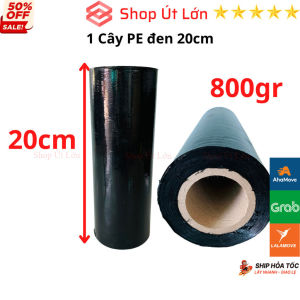 Cuộn Màng PE Đen 20cm nặng 800gr rộng 20cm màng pe bọc hàng hoá - Shop Út Lớn