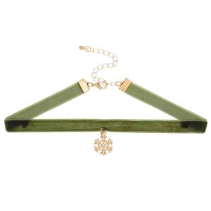 Punk Vintage Velvets Choker Necklace Christmas Bells Snowflakes Decor Temperament Clavicle Chain for Women Girls