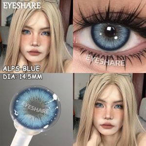 Eyeshare Softlens Alps seri Black Softlense 14.5mm 1 pasang lensa kontak berwarna soflens Contact Lens