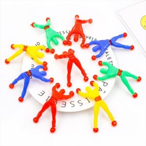 20pcs Funny Flexible Climb Men Sticky Wall Toy Kids Toys Climbing Flip Plastic Man Toy For Children Attractive Classic Gift