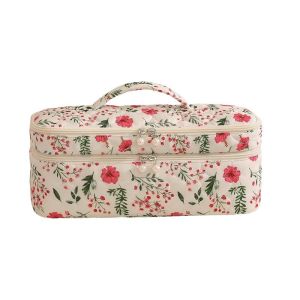 Cotton Hair Dryer Storage Bag Lightweight Large Capacity Hair Tool Organizer 2-Layer Makeup Bag Curling Iron Storage