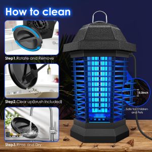 Outdoor electric fly killer mosquito killer fly trap mosquito killer three pronged plug 90-130V ABS plastic shell