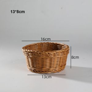 CRUSHES Hardness Rattan Wicker Woven Serving Baskets Household Handwoven Drain Chopstick Fork Spoon Holder 10 Styles Rattan Basket Restaurant Serving Tabletop Display