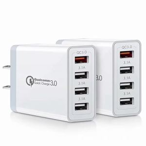 33W Fast Charge Charging Plug 4USB Multi-port phone charger QC3.0 Flash Charge 3A Fast Charging Adapter