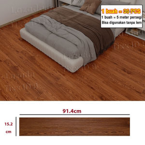 REAIM Floor Vinyl Stiker Lantai Kayu 91.4 cm X 15.2 cm High Quality Sticker Vinyl Lantai
