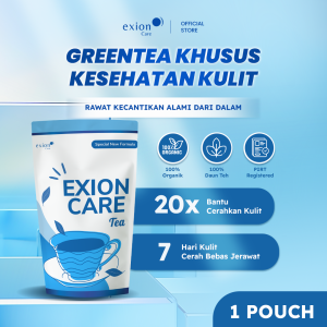 Exioncare Blue Series Tea - Teh Hijau Organik untuk Kesehatan Kulit Rendah Lemak 20 Tea Bag