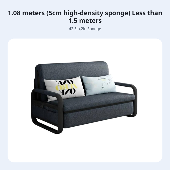 Foldable Design Multi-Functional Sofa Bed two-in-oneUse Pull-expandable ...