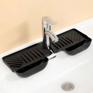 Kitchen Faucet Splash Pad Silicone Sink Faucet Raised Slope Mat Sponge Drain Rack Countertop Protector For Bath Kitchen Gadgets