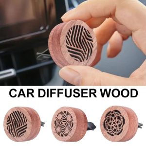 PLNBFG Long-lasting Floral Car Essential Oil Diffuser Slowly Volatile Natural Fragrance Bedroom Decor Diffuser Portable Clip-on Wooden Aroma Diffuser for Car Air Conditioning Vents