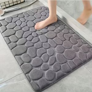 Coral Fleece Bath Rug Non-Slip PVC Backing Machine Washable Low Pile Flat Woven Oblong Shape - Soft Comfort Bathroom Mat with Excellent Absorbency