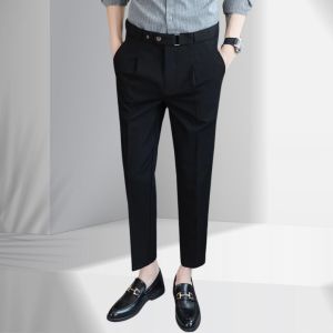 Quần dài nam dáng suông ống đứng GOZIN cạp cao cách điệu đai điều chỉnh xu hướng mới - JA33