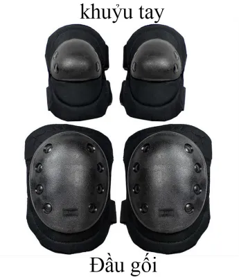 Bộ giáp bảo hộ đi phượt bảo vệ đầu gối khuỷu tay Black Hawk