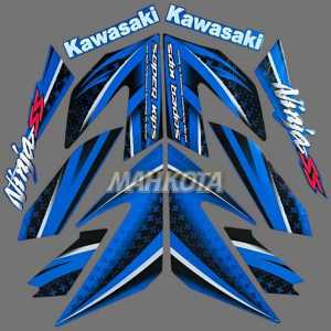 STRIPING STICKER kawasaki ninja ss 150 standar 2012 biru stiker motor