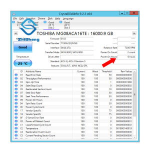 ฮาร์ดไดรฟ์ Hdd ขนาด16TB SATA3โตชิบา MG08ACA16TE HDD ขนาด16TB