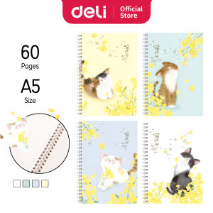 Deli Buku teks dengan ujung bentuk Spiral A5 60 halaman 4 pola LA560 LPA560