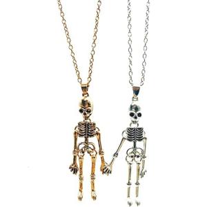 Cá tính Skeleton Vòng cổ hình sọ Vòng cổ bạn thân các cặp vợ chồng Vòng cổ Halloween bóng ma Vòng cổ hình sọ Đảng