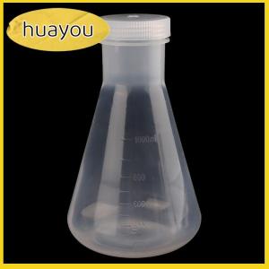 huayou 50ml To 1000ml Lab Plastic Erlenmeyer Flask Conical Container Bottle With Screw Cap For Laboratory Experiment