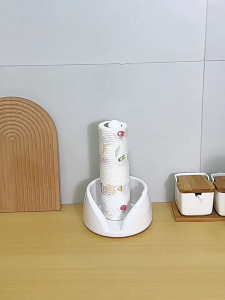 Thực tế hộp đựng khăn giấy đa chức năng xoay mô túi cuộn cho nhà bếp phòng tắm văn phòng