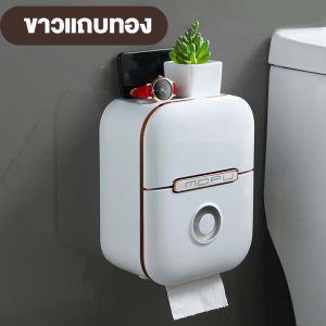 🧻🧻กล่องใส่กระดาษทิชชู่แบบติดผนังโดยไม่ต้องเจาะ กล่่องเใส่ทิชชู่แบบด้านบนมีที่เก็บของ ดีไซน์หรูหรา(MODERN LUXURY)ที่ใส่ทิชชู่พร้อมส่ง