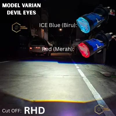 IBEZ 201 Mini Biled Lampu Utama H4 Original Bluelens Dengan Kipas Pendingin Demon Eyes Cahaya Biled Kualitas Premium - Garansi 2 Tahun