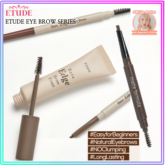 [ETUDE] Eye Brow (Matte Formula Brow Auto Pencel, Bare Edge Brow Fixer ...