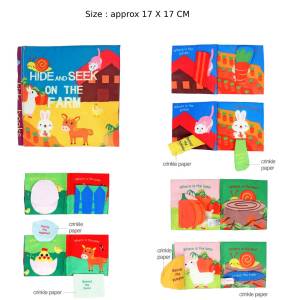 Baby soft cloth books - Early learning fun sound tearing tail toddler toy activity book