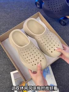 Womens Summer Outdoor 3D Closed-Toe EVA Thick-Soled Sandals and Beach Shoes for Men