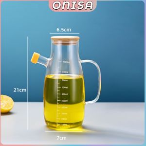 1000ml Glass Oil Bottle Cooking Oil Vinegar Soy Sauce Bottle Dispenser Leakproof Glass Cooking Container