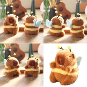 Lovely Capybara Schoolbag Pendant Keychain Capybara Funny Sweet Capybara Cartoon Charm for Boys Girls Vending Machine